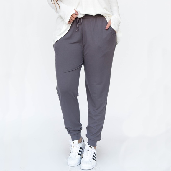 Agnes & Dora Pants - Charcoal gray joggers